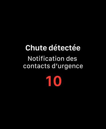 SOS de détection de chute, icône d’assistance immédiate