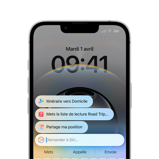iPhone seize-e montrant une bulle de texte générée par Siri qui explique comment programmer l’envoi d’un texto.