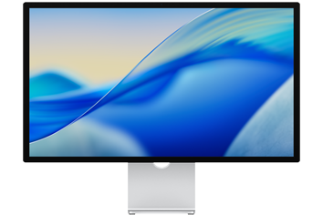 Studio Display affichant un écran coloré