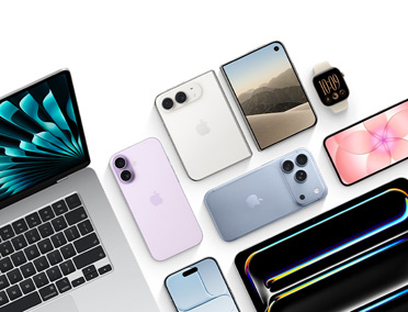 Vari dispositivi Apple, tra cui MacBook Air, iPhone 17e, iPhone 17 Pro, iPhone 17, iPad Air, Apple Watch Series 11.