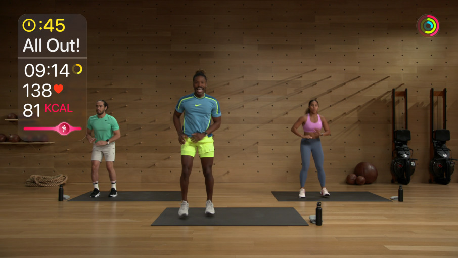 Video of an Apple Fitness+ workout