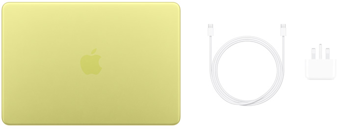 13 吋 MacBook Neo、USB-C 充電線和 20W USB-C 電源轉換器