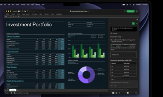 MacBook sPro, Xcode, editor kode menampilkan komentar: Hubungkan aplikasi ke Apple Intelligence, pratinjau iPhone, aplikasi Quantum College Hospital, teks bertuliskan: Sapa asisten jadwal Anda, tombol: Lihat shift yang terbuka, Tukar shift saya berikutnya