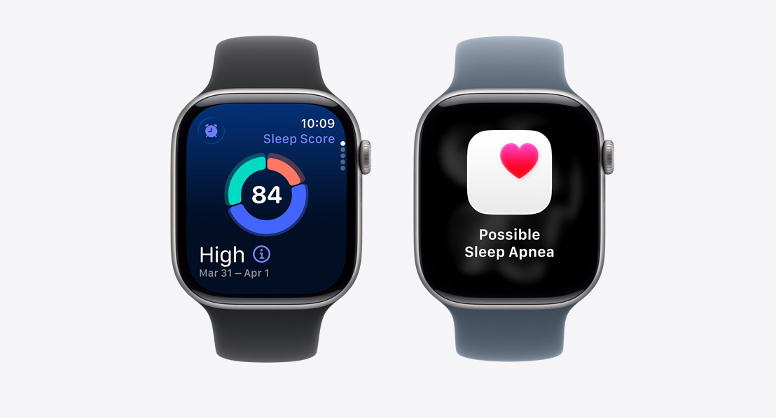 Dua Apple&nbsp;Watch&nbsp;Series&nbsp;11, layar skor tidur, pemberitahuan kemungkinan apnea tidur