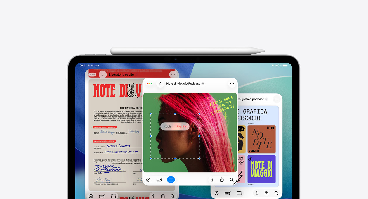 Un iPad con la nuova app Anteprima