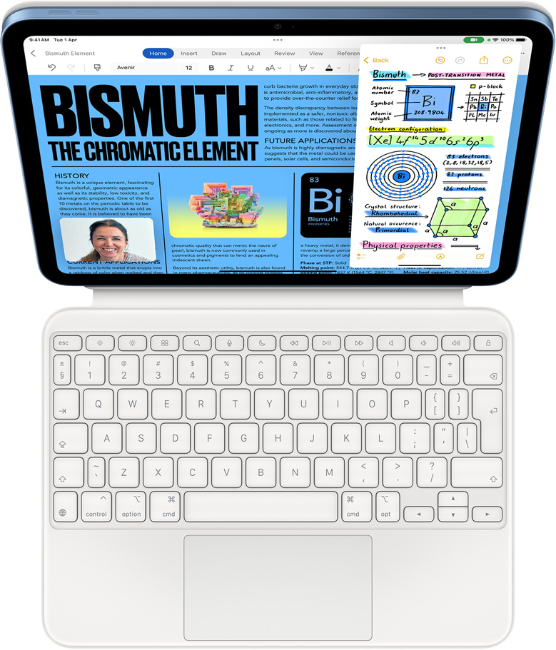 Slide Over with Microsoft Word and Notes.