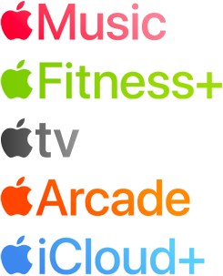 قائمة خدمات Apple: Apple Music وApple Fitness Plus وApple TV وApple Arcade وApple iCloud Plus