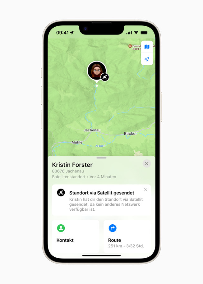 Wo ist? über Satellit auf einem iPhone.
