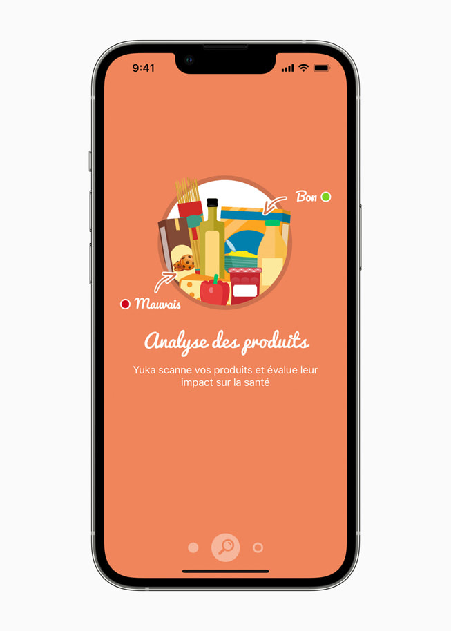 L’app Yuka sur un iPhone 13.