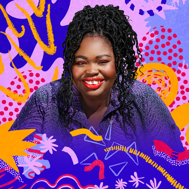 Une illustration montre l’autrice et influenceuse Gaëlle Prudencio.