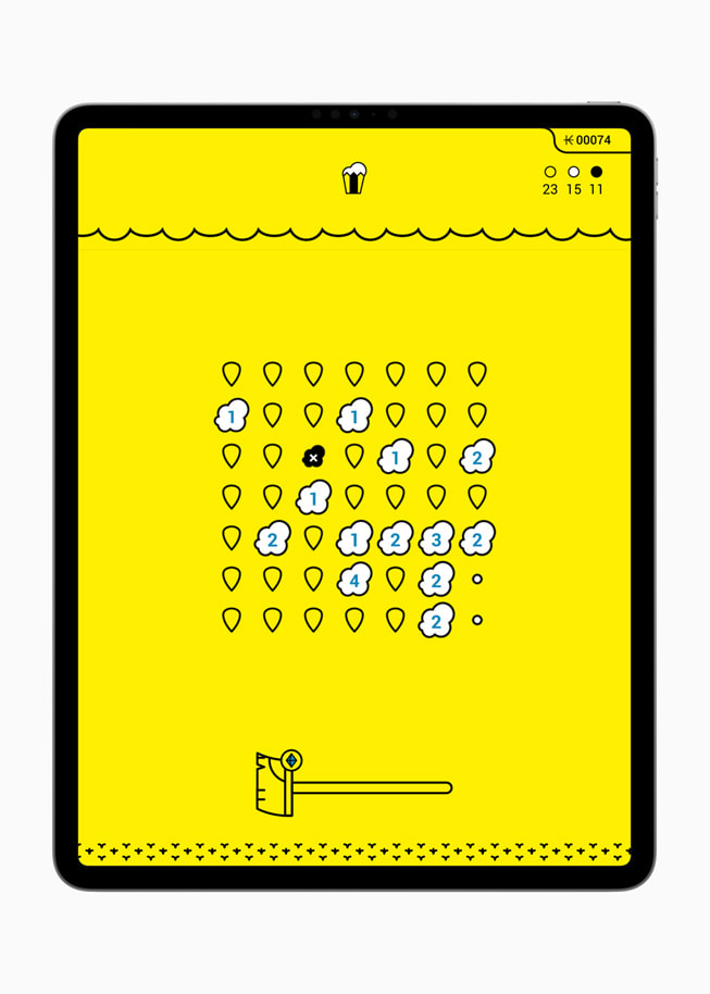 A still from Cornsweeper locked up on iPad Pro.