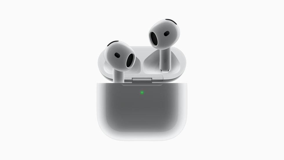 AirPods 4’ün yakından görünümü.