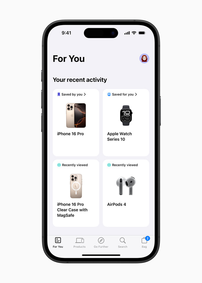 Sidan För dig i den omgjorda Apple Store-appen.