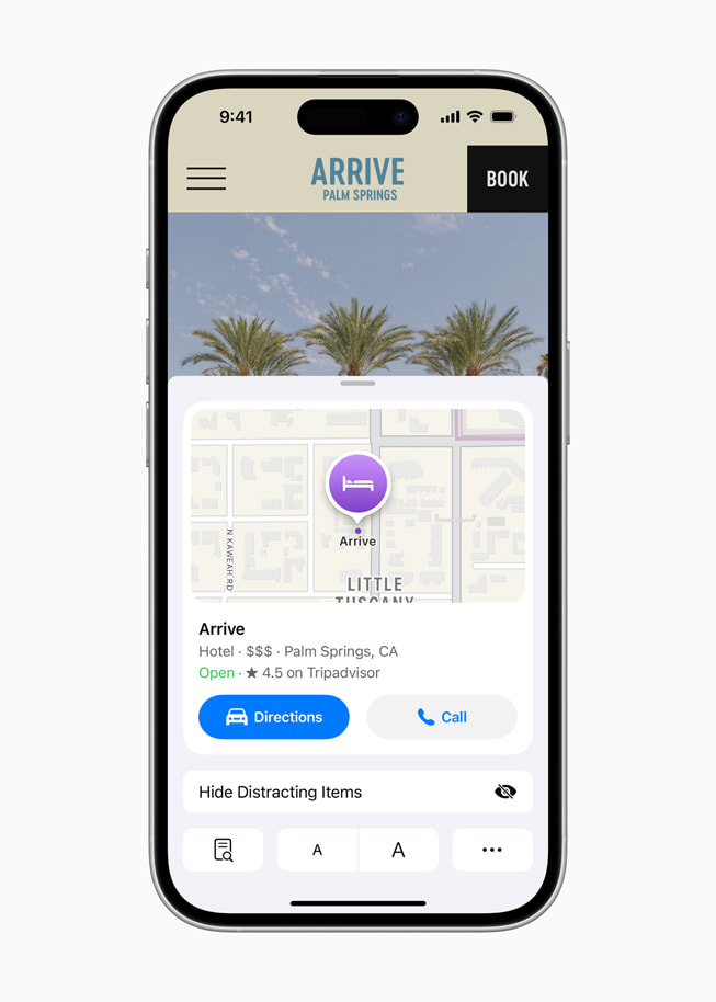 iPhone 16 Pro ekranında Safari’deki Öne Çıkanlar özelliği gösteriliyor.