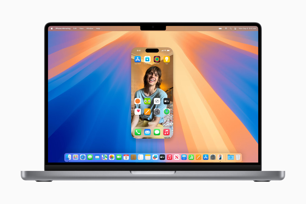 MacBook Pro’da iPhone Ana Ekranı.