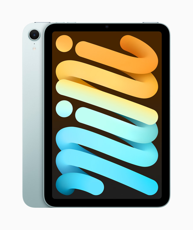 Yeni iPad mini yeni mavi renk seçeneğiyle görülüyor.