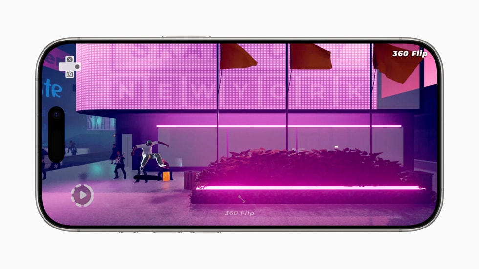 Hình ảnh lối chơi của Skate City: New York trên iPhone 16 Pro. 