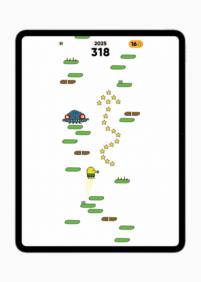 Doodle Jump 2+ från Lima Sky på iPad Pro.