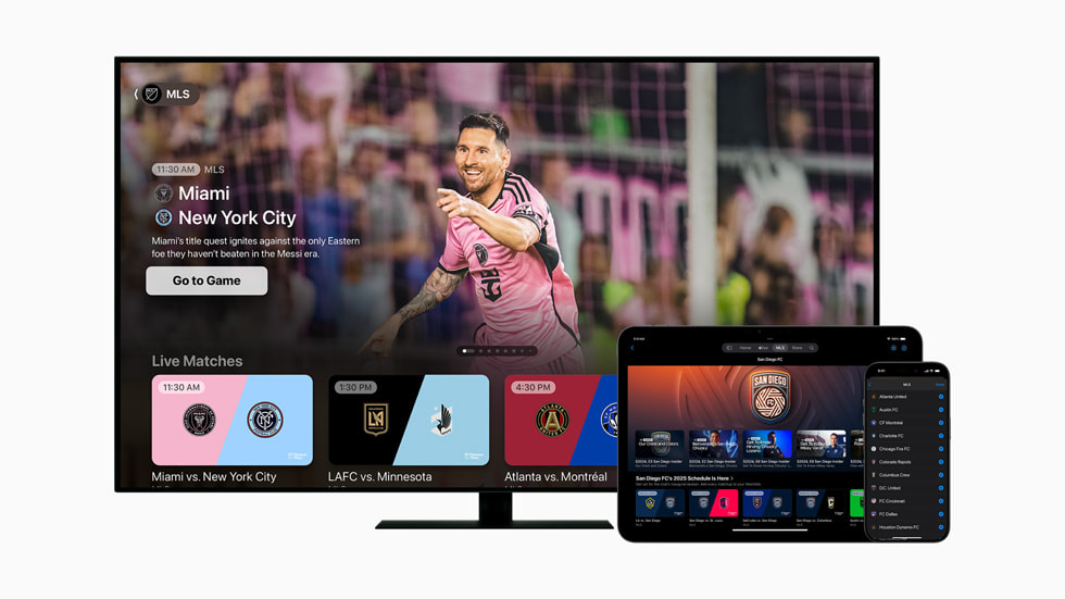 MLS Season Pass ditayangkan di Apple TV, iPad, dan iPhone 16 Pro.