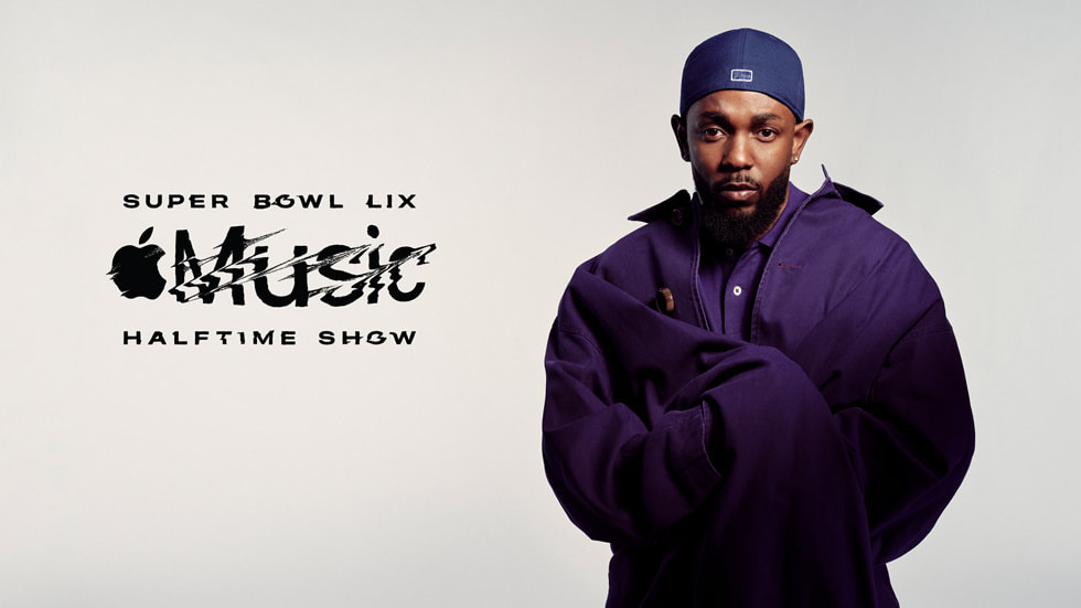 Bild med Kendrick Lamar inför Apple Music Super Bowl LIX Halftime Show.