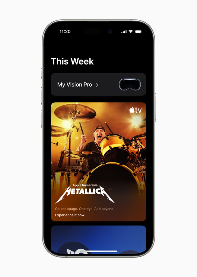 The Apple Vision Pro app is shown on iPhone 16 Pro.