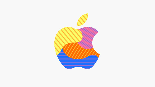 Logo Apple nhiều màu sắc. 