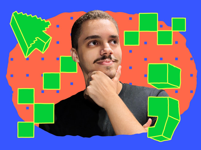 Um retrato colorido de Felipe Mussi Ferreira Peixoto.