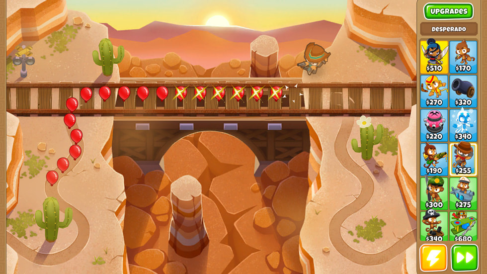 Bilder från Bloons TD 6+ från Ninja Kiwi.