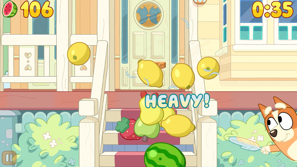 Bilder från Fruit Ninja Classic+ från Halfbrick Studios.