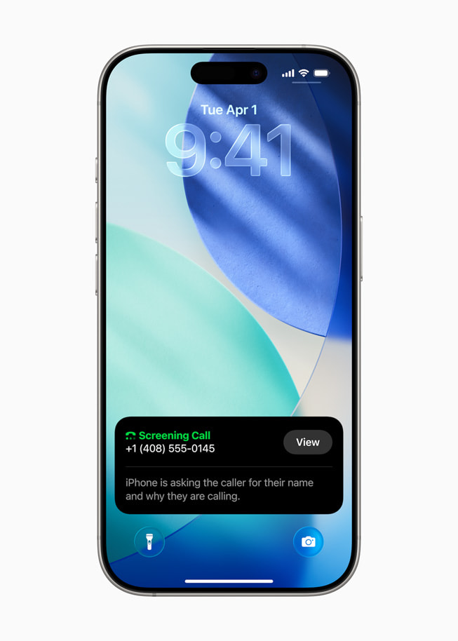 iPhone 16 Pro’da yeni Call Screening özelliği gösteriliyor.