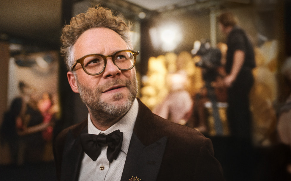 A still from Apple TV+ series “The Studio” featuring actor Seth Rogen.