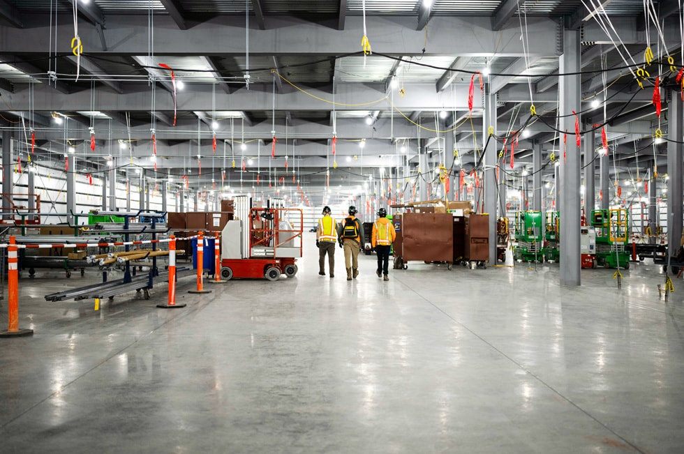 El interior del centro de datos de Apple en Maiden, Carolina del Norte.