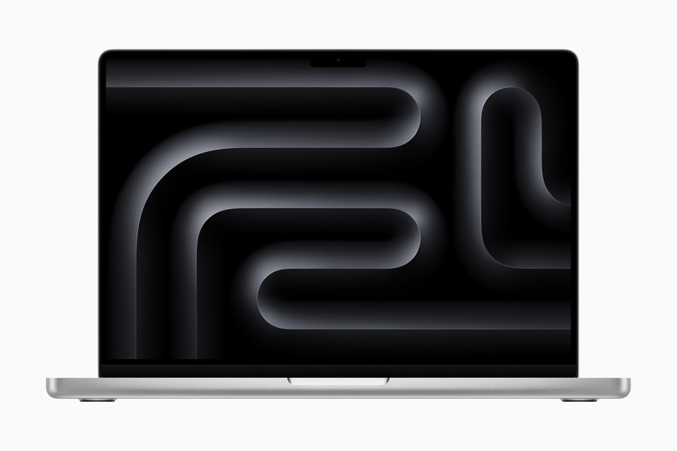 The silver 14-inch MacBook Pro.