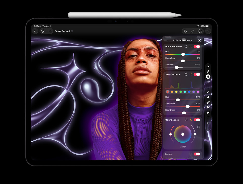 An image in Pixelmator Pro displayed on iPad Pro.