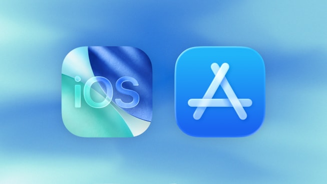 Two icons representing iOS and the App Store.