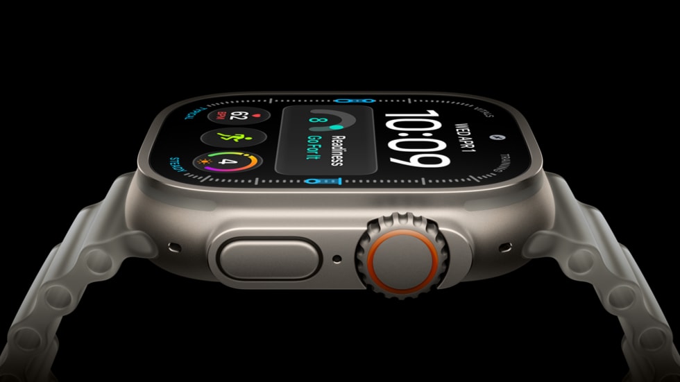 Close-up profile view of Apple Watch Ultra 4.
