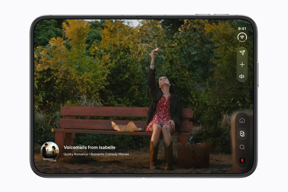 The Netflix app interface is shown on iPhone Duo.