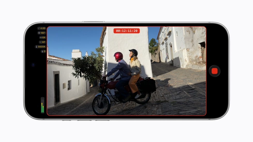 iPhone 18 Pro shows a Final Cut Camera screen with a recording in progress and the new tally light.