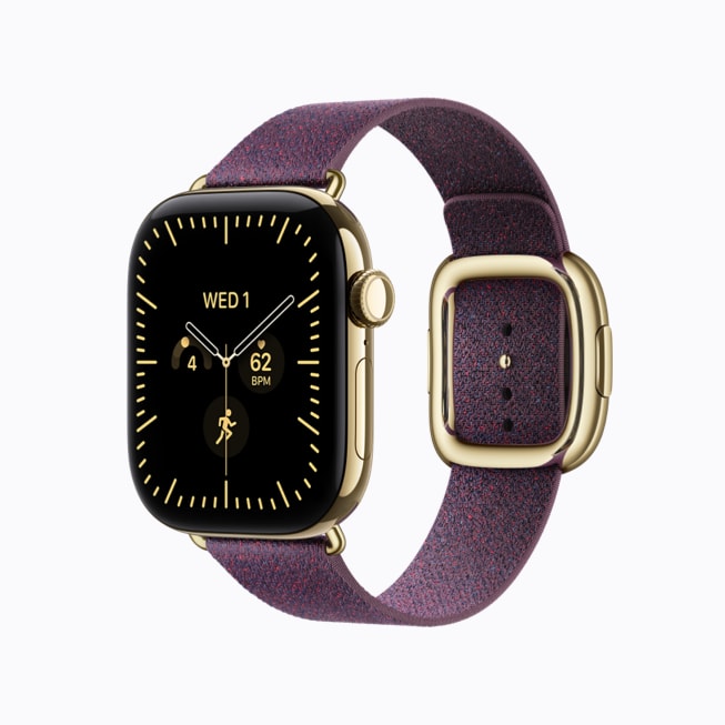 Apple Watch Series 12 in gold titanium.