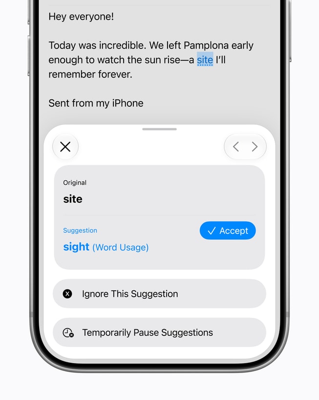 La correzione automatica su iPhone 18 Pro.
