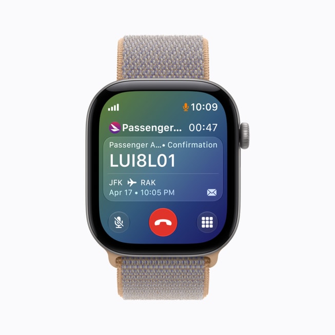 Un Apple Watch Series 12 che mostra Contesto chiamata.