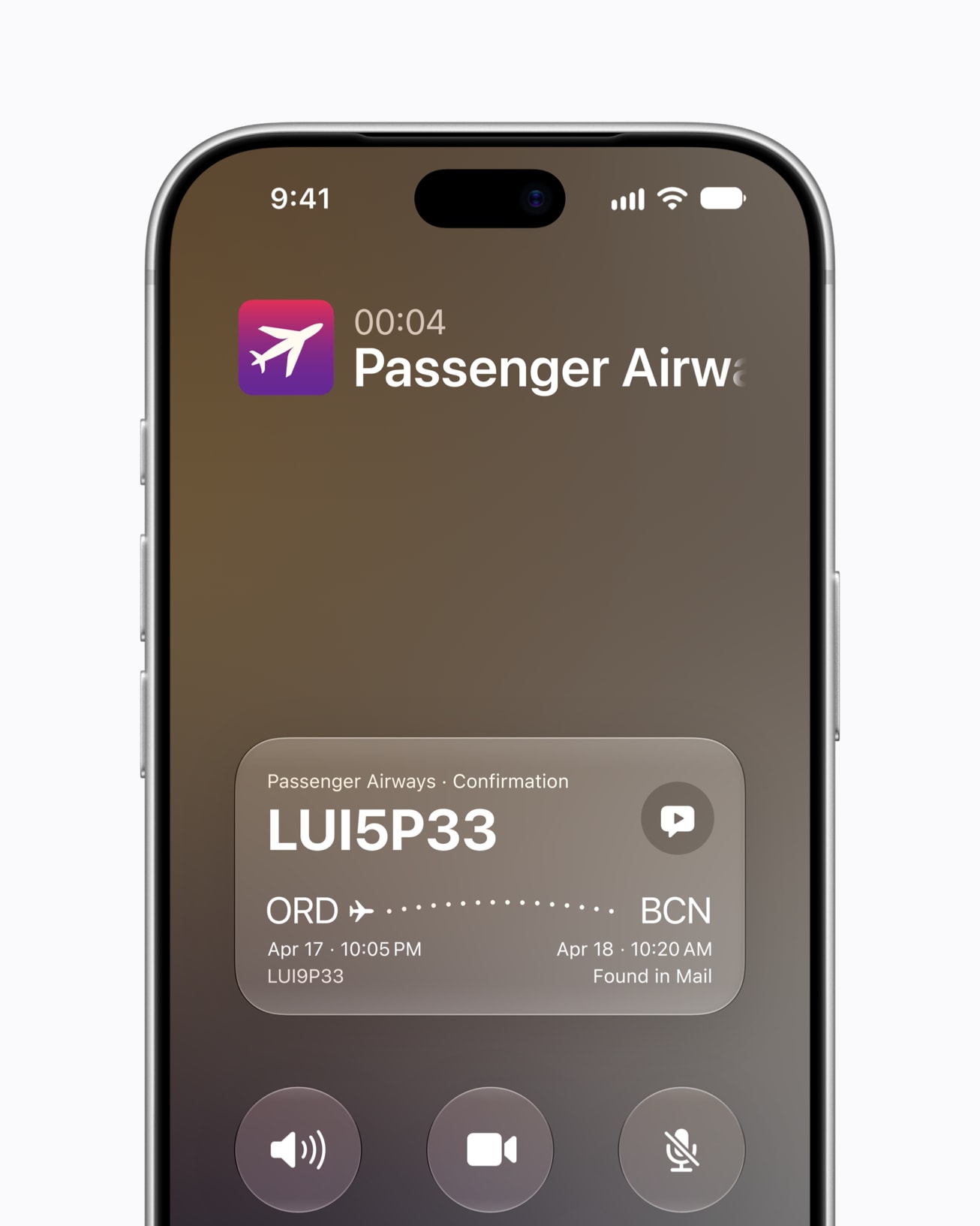 Se muestra la experiencia de la funcionalidad Call Context en un iPhone 18 Pro.