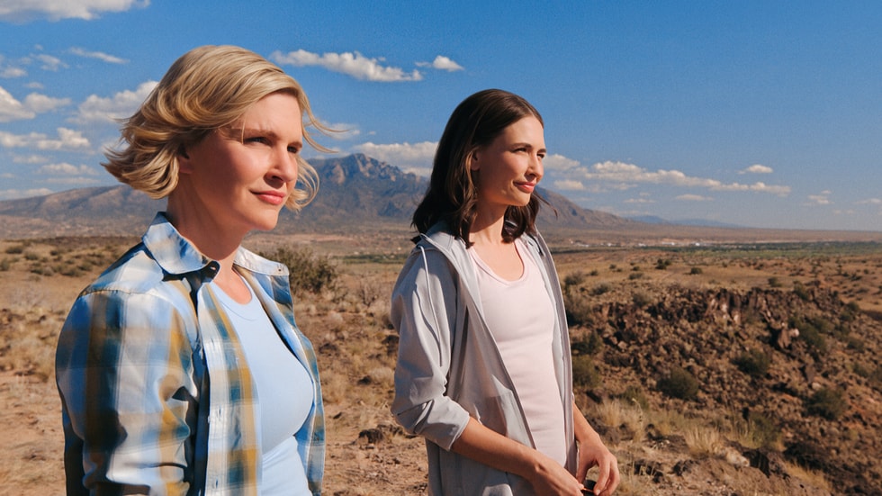 Rhea Seehorn and Karolina Wydra in Pluribus.