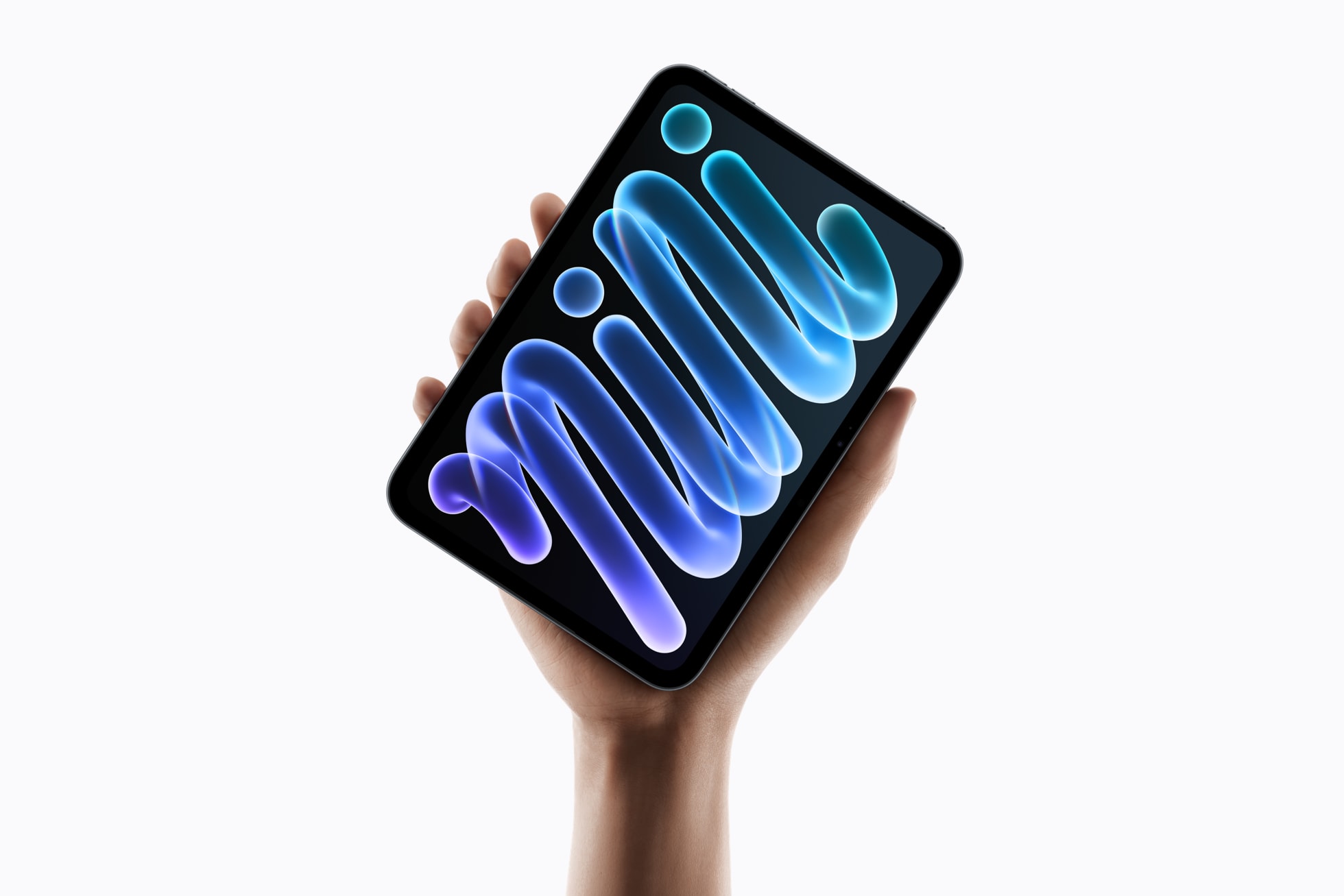 The new iPad mini in the palm of a hand.