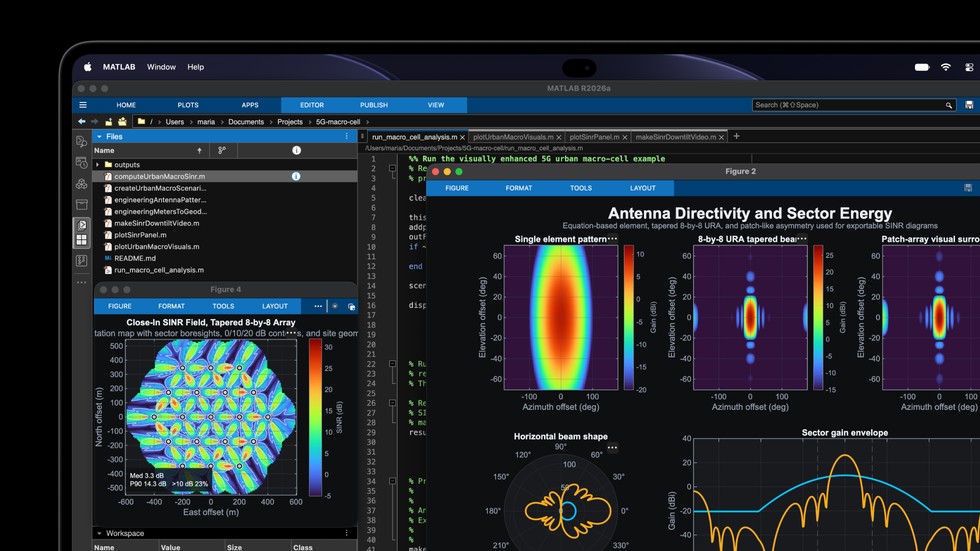 An open MacBook Pro with PROLED XDR Display shows MATLAB.