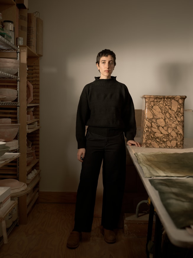 A portrait of Isabel Rower, part of Apple’s 2026 Designers of Tomorrow showcase.