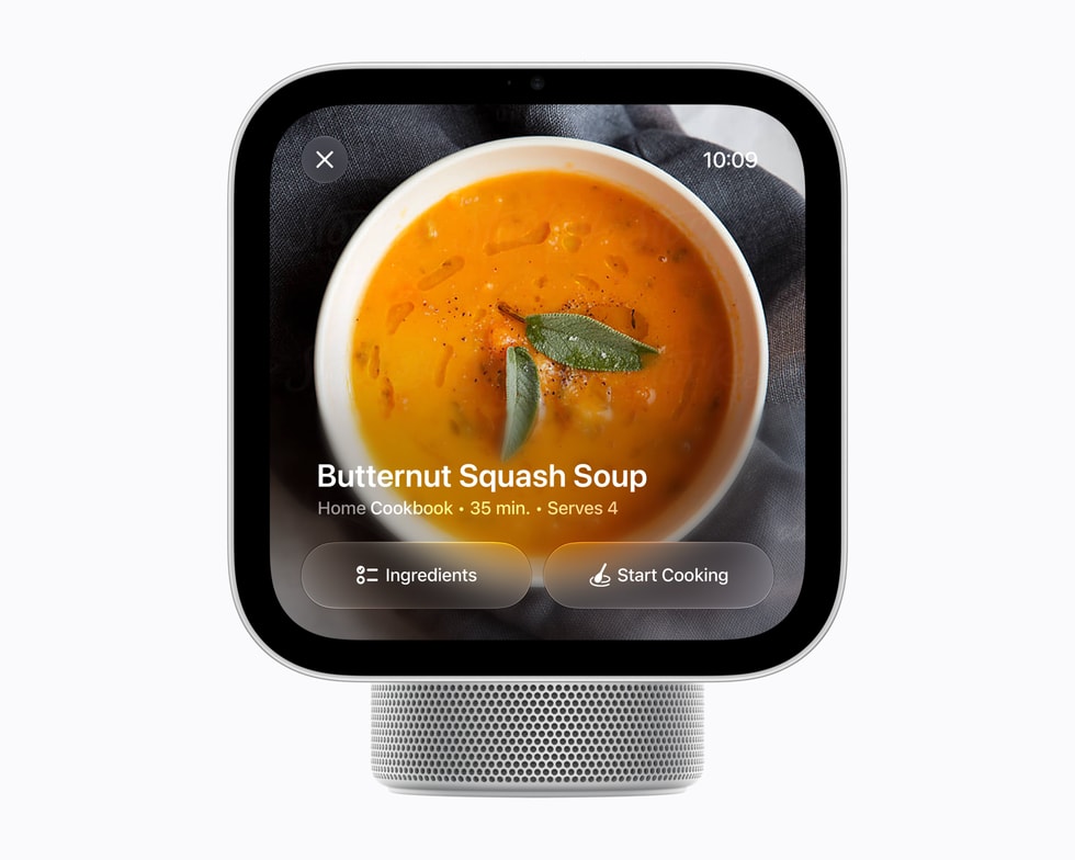 HomeView shows a recipe for butternut squash soup.