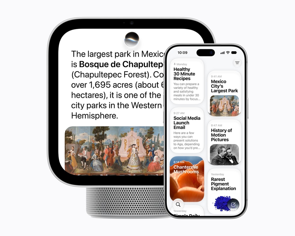 Siri AI is shown on a user’s HomeView and iPhone 18 Pro.