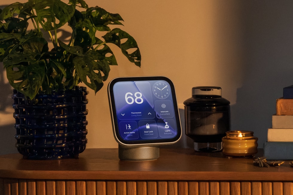 A user’s HomeView sits on their living room countertop.
