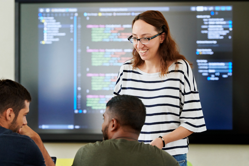 Students at Institute De Amicis in Milan.